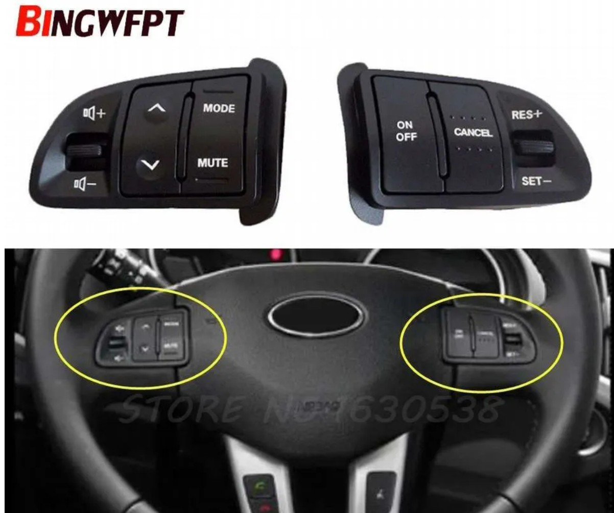Кнопки на руле Kia Sportage 3