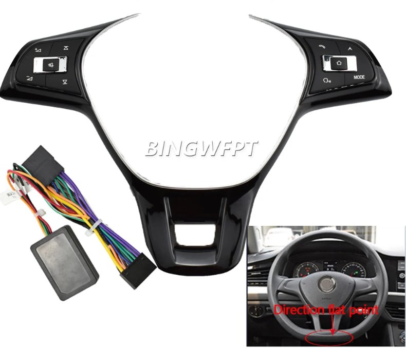 Кнопки на руле Volkswagen Jetta, Polo, Golf7 красная